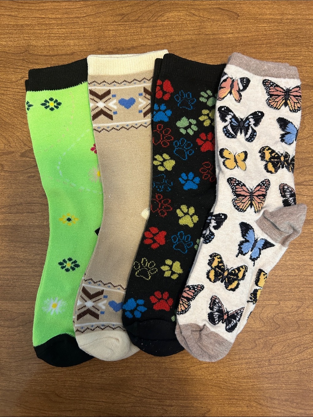 Assorted Patterned Crew Socks - Picture 2 of 3